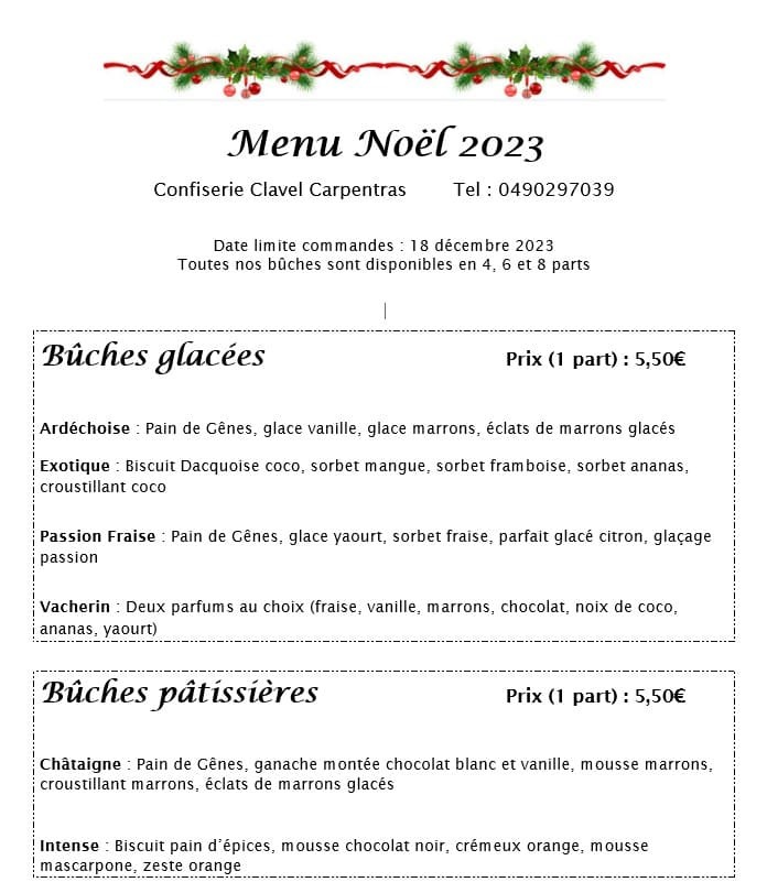 Bûches Noël